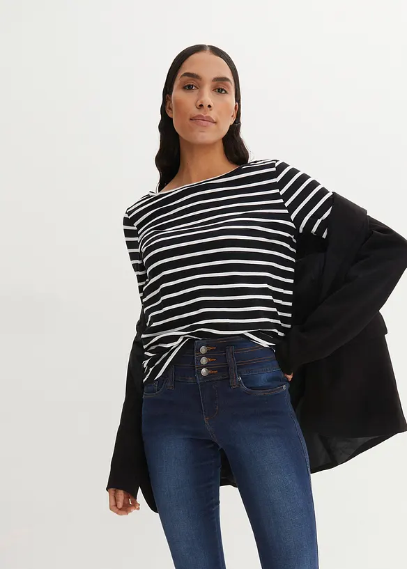 Jeans modellanti slim, vita alta, bonprix