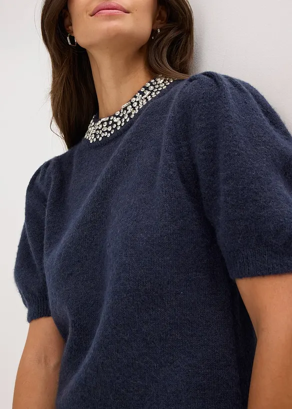 Maglione con strass, bonprix