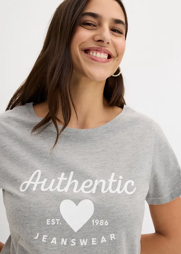 T-shirt in puro cotone, bonprix