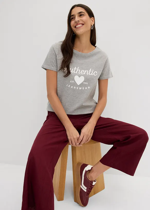 T-shirt in puro cotone, bonprix