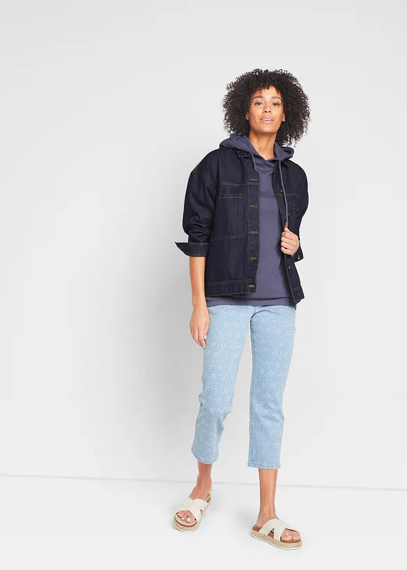 Felpa con cappuccio in misto cotone, bonprix