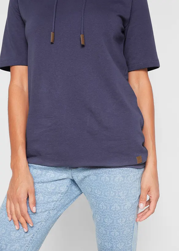 Felpa con cappuccio in misto cotone, bonprix