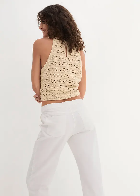 Pantaloni a palazzo in misto lino, bonprix