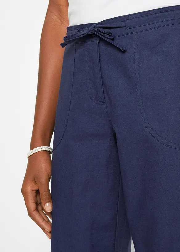 Pinocchietti in misto lino, bonprix