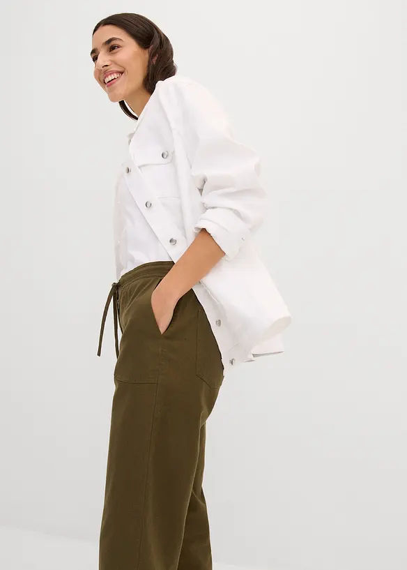 Pinocchietti in misto lino, bonprix