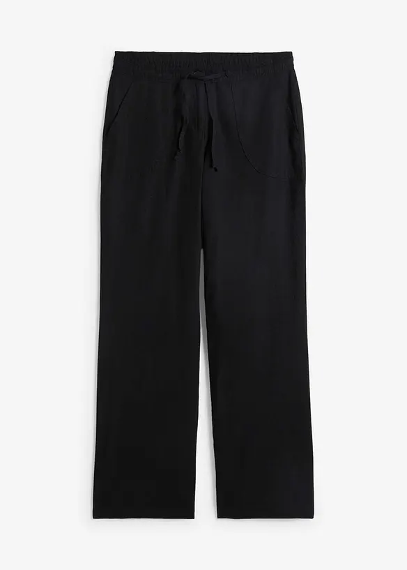 Pantaloni a palazzo in misto lino, bonprix