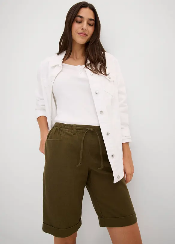 Bermuda in misto lino, bonprix