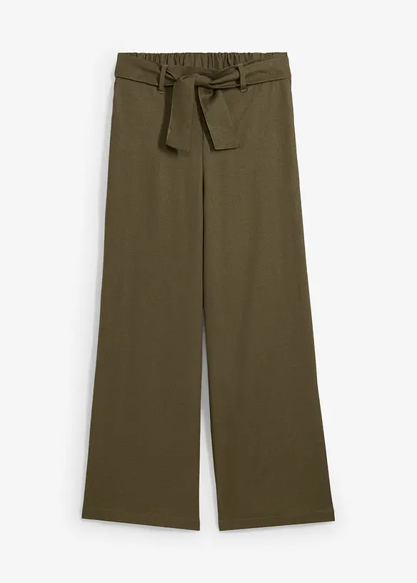 Pantaloni culotte in misto lino leggero, bonprix