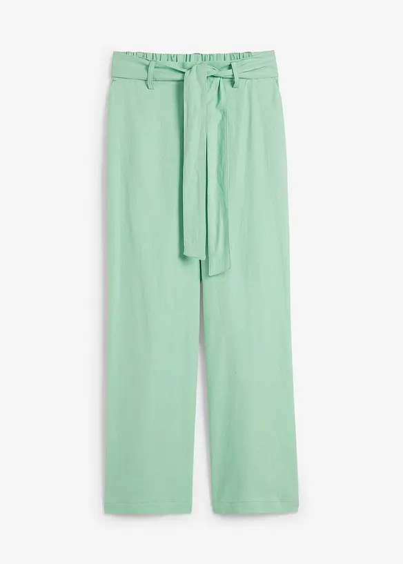 Pantaloni culotte in misto lino leggero, bonprix