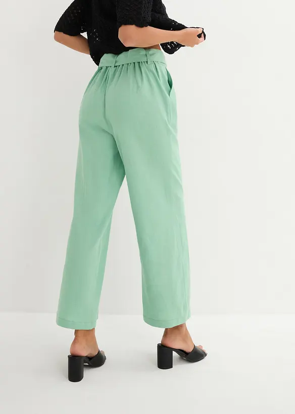 Pantaloni culotte in misto lino leggero, bonprix