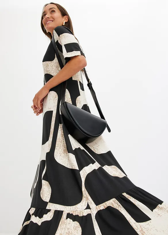 Abito lungo in morbido misto viscosa, bonprix