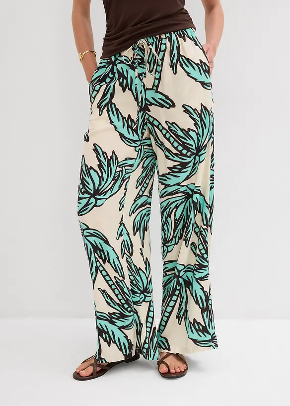 Pantaloni larghi in viscosa fluida, bonprix