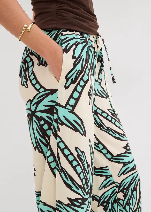 Pantaloni larghi in viscosa fluida, bonprix