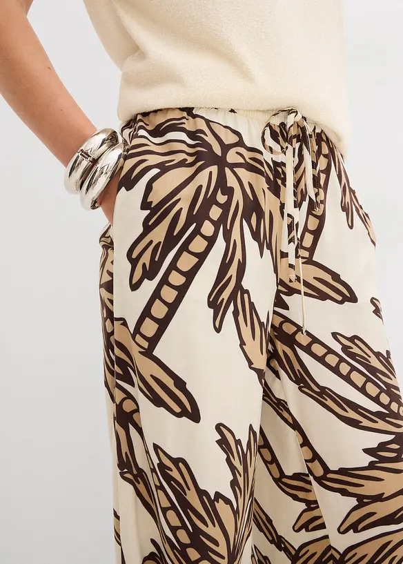 Pantaloni larghi in viscosa fluente, bonprix