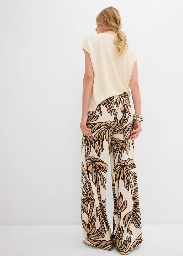 Pantaloni larghi in viscosa fluente, bonprix