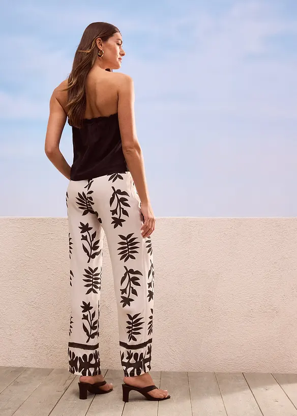 Pantaloni fantasia in viscosa fluida, bonprix