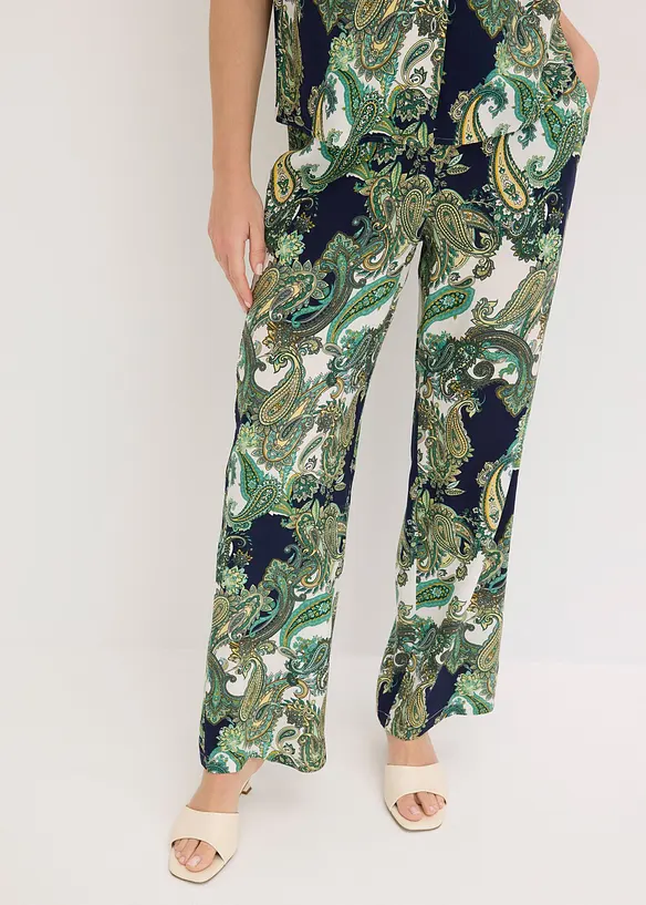 Pantaloni fantasia in viscosa fluida, bonprix
