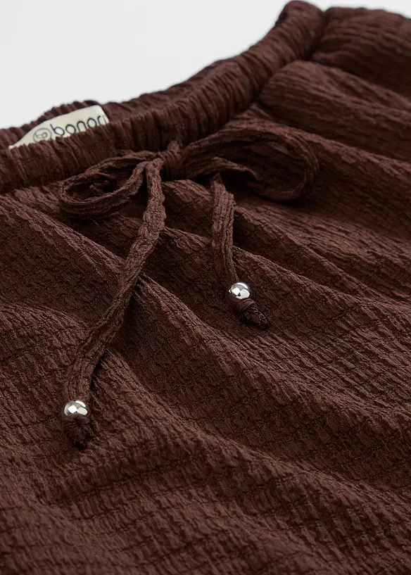 Shorts con elastico in vita in cr&ecirc;pe operato, bonprix