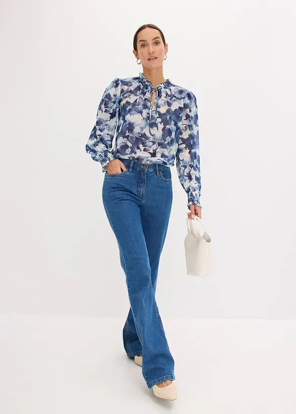 Blusa in chiffon fantasia, bonprix
