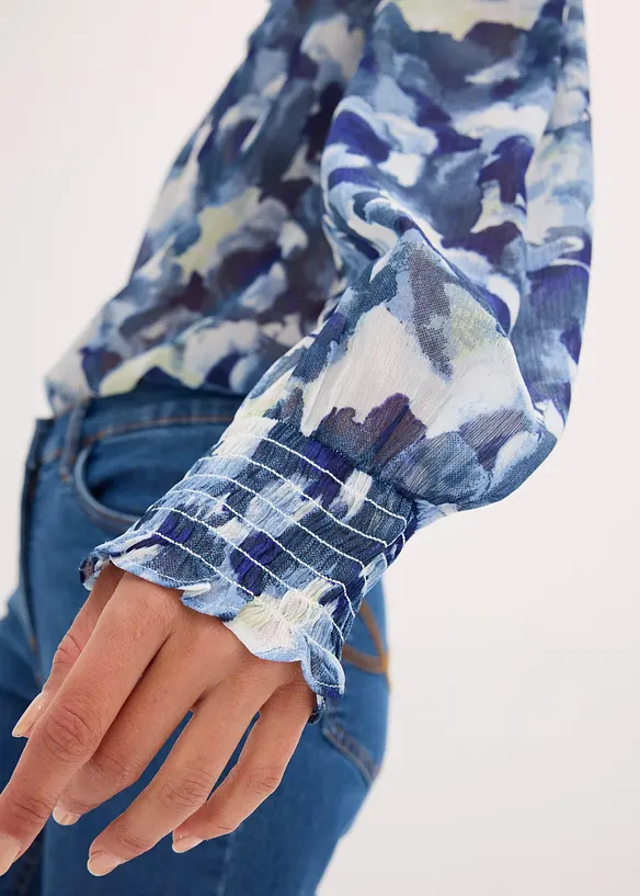 Blusa in chiffon fantasia, bonprix