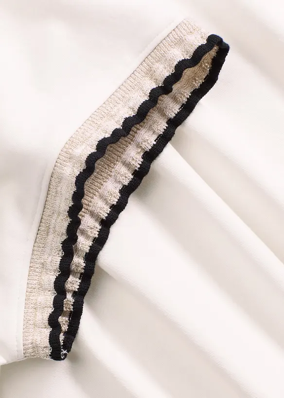 Maglia in puro cotone con dettagli decorativi, bonprix