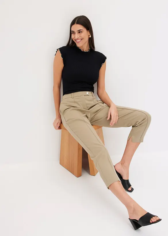 Maglia a costine in misto viscosa, bonprix