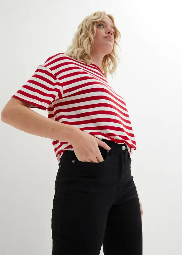 Pantaloni cropped a vita alta, bonprix