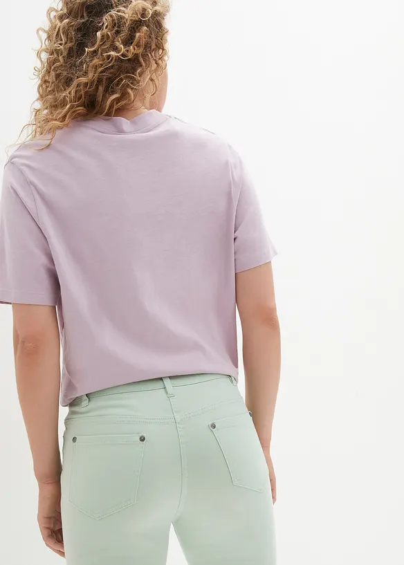 Pantaloni cropped in misto cotone elasticizzato, bonprix