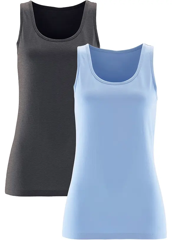 Canotta elasticizzata (pacco da 2), bonprix
