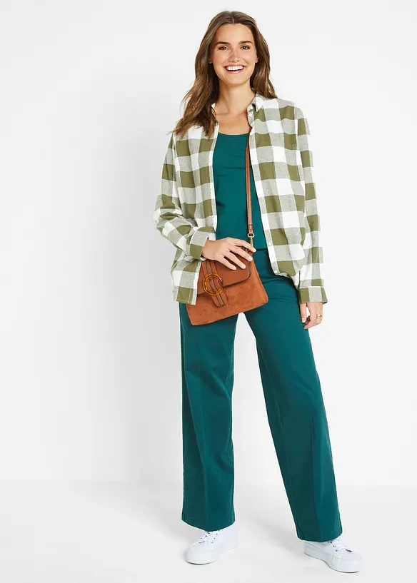 Maglia elasticizzata aderente a maniche  lunghe, bonprix