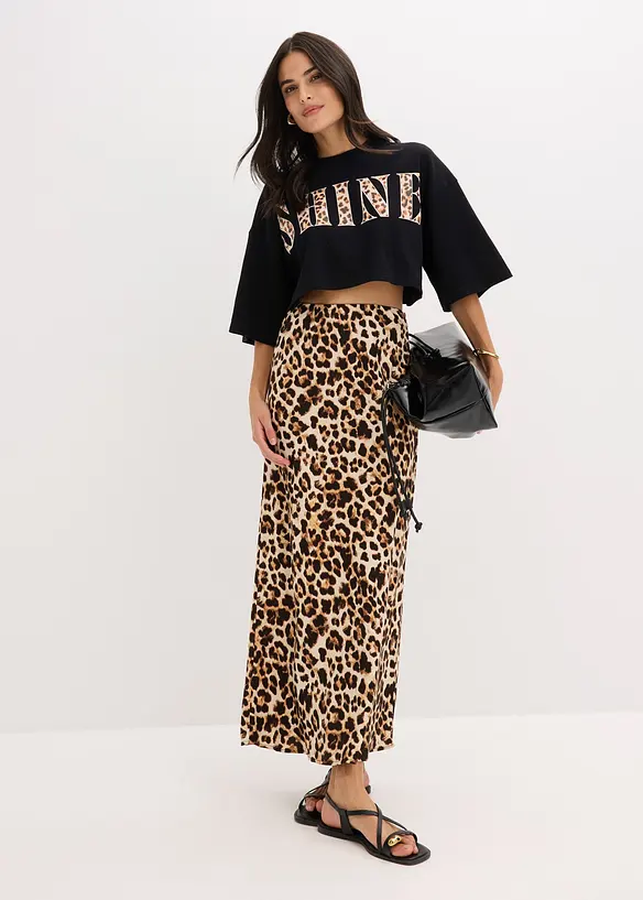 T-shirt cropped in puro cotone biologico, bonprix