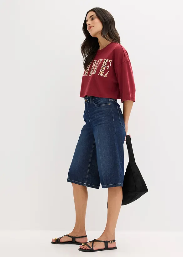 T-shirt cropped in puro cotone biologico, bonprix