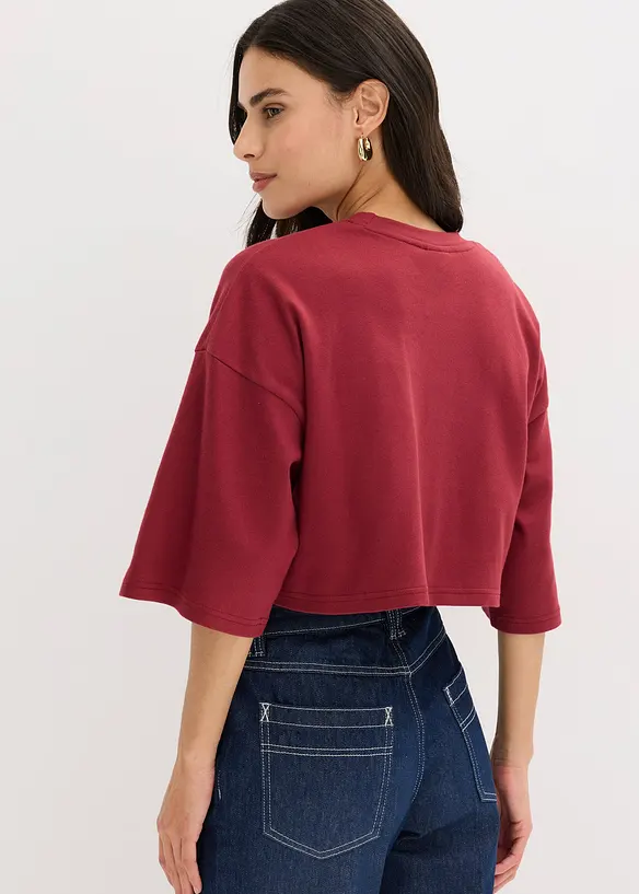 T-shirt cropped in puro cotone biologico, bonprix