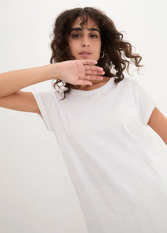 T-shirt lunga in puro cotone, bonprix