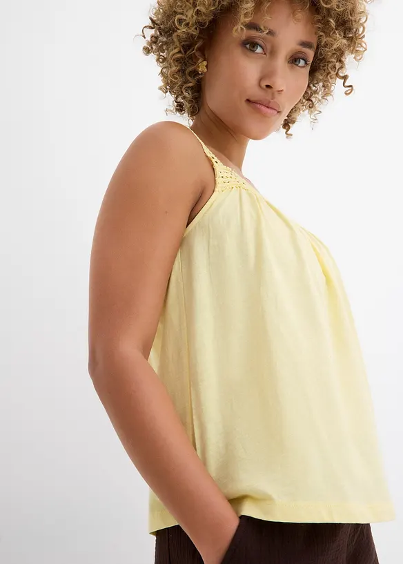 Top ampio con spalline in pizzo, bonprix