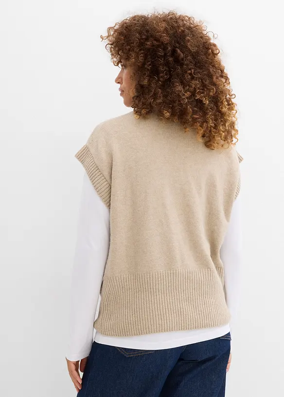 Gilet in maglia oversize, bonprix