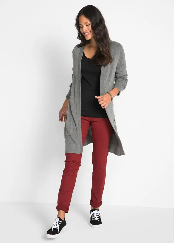 Maglia elasticizzata aderente a maniche  lunghe, bonprix