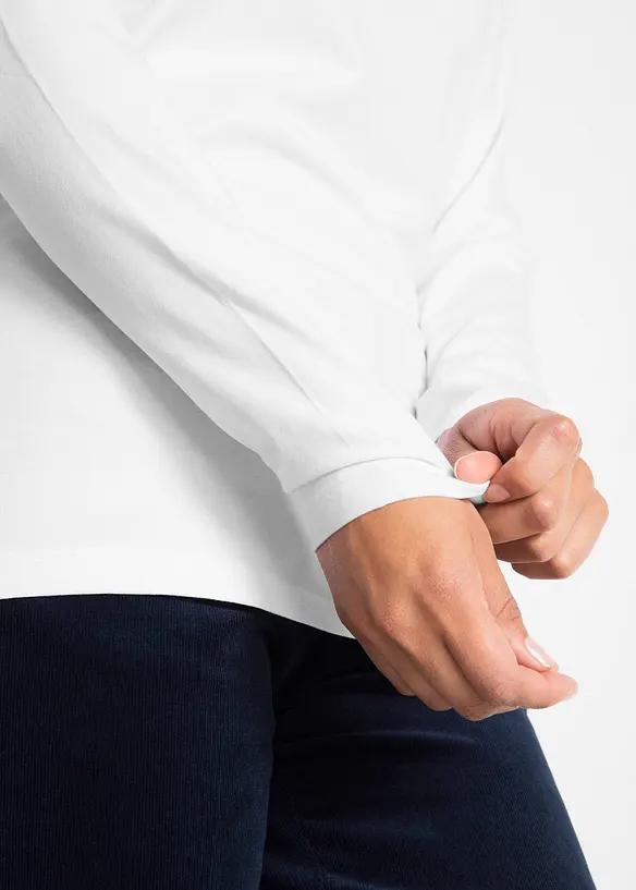 Maglia elasticizzata aderente a maniche  lunghe, bonprix