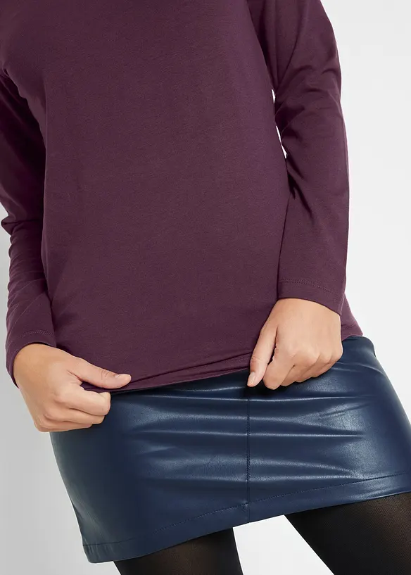 Maglia elasticizzata aderente a maniche  lunghe, bonprix