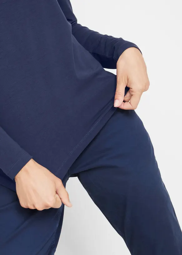 Maglia elasticizzata aderente a maniche  lunghe, bonprix