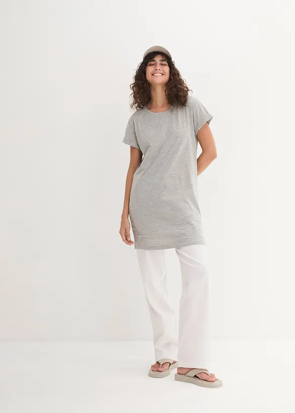 T-shirt lunga in puro cotone, bonprix