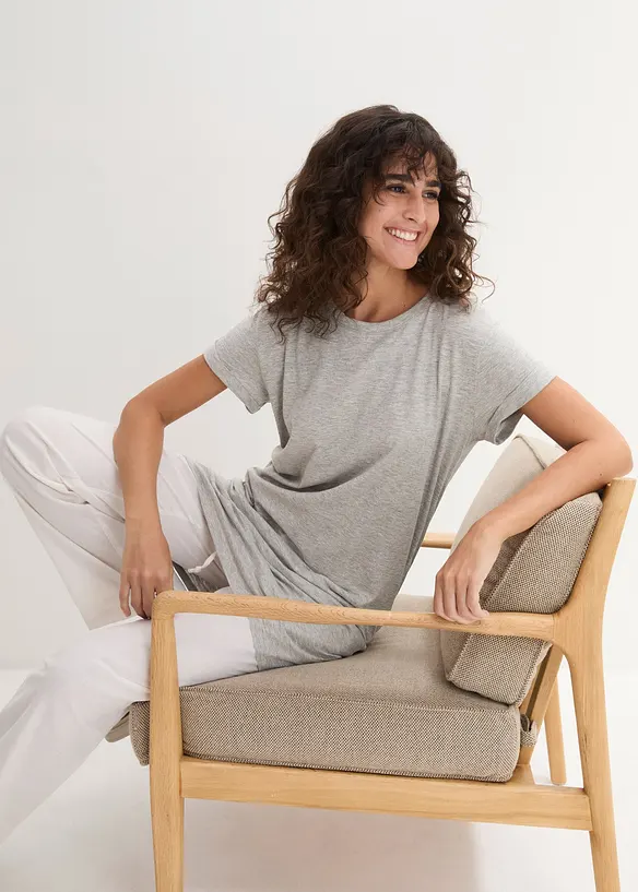 T-shirt lunga in puro cotone, bonprix