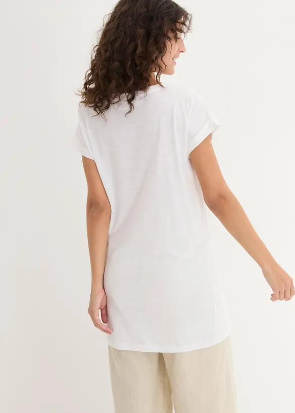 T-shirt lunga in puro cotone, bonprix