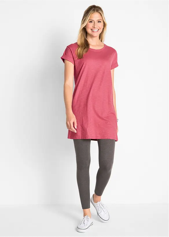 T-shirt lunga in puro cotone, bonprix