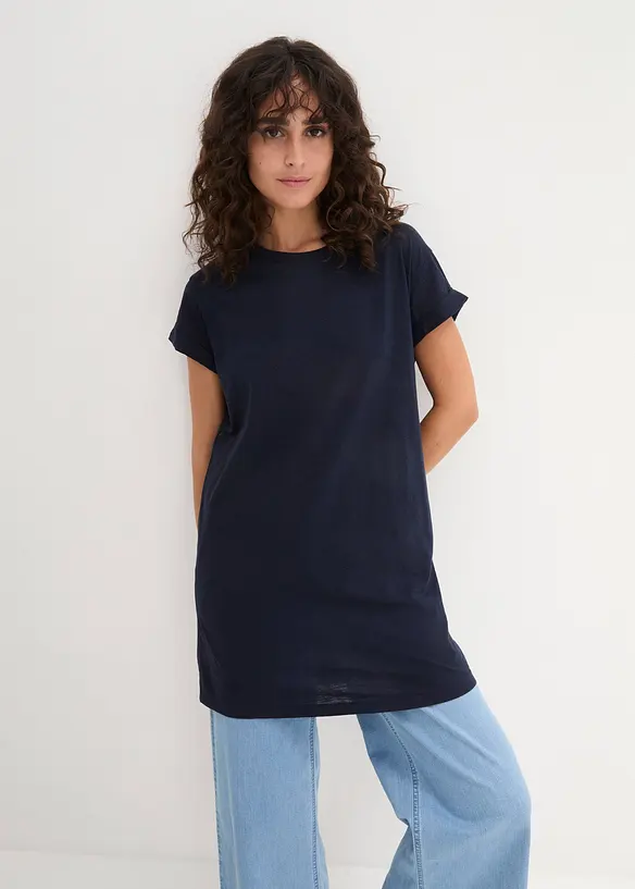 T-shirt lunga in puro cotone, bonprix