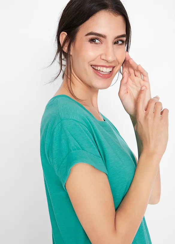 T-shirt lunga in puro cotone, bonprix