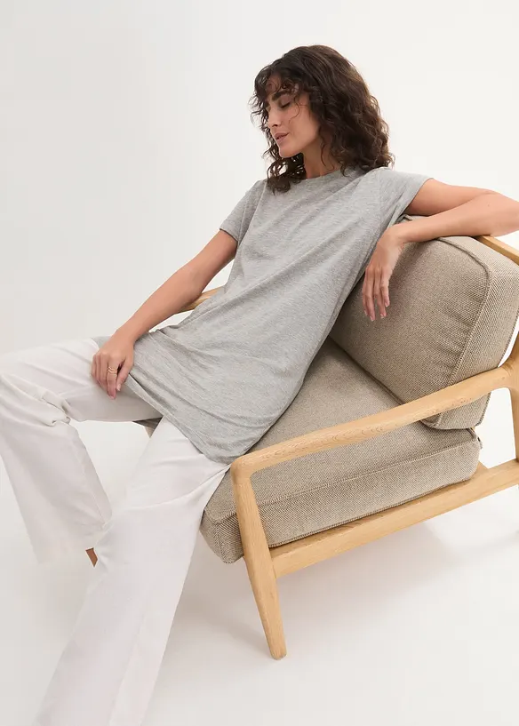 T-shirt lunga in puro cotone, bonprix