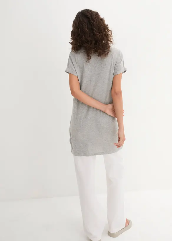 T-shirt lunga in puro cotone, bonprix