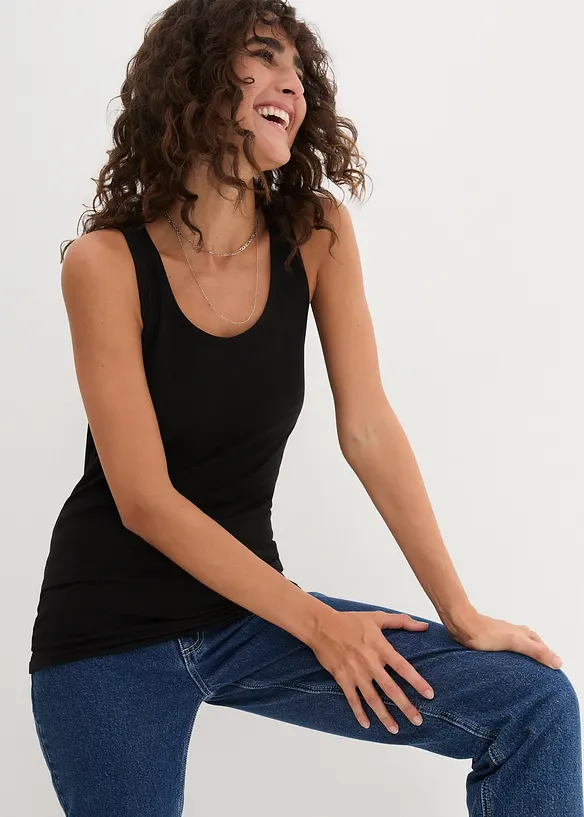 Canotta elasticizzata (pacco da 2), bonprix