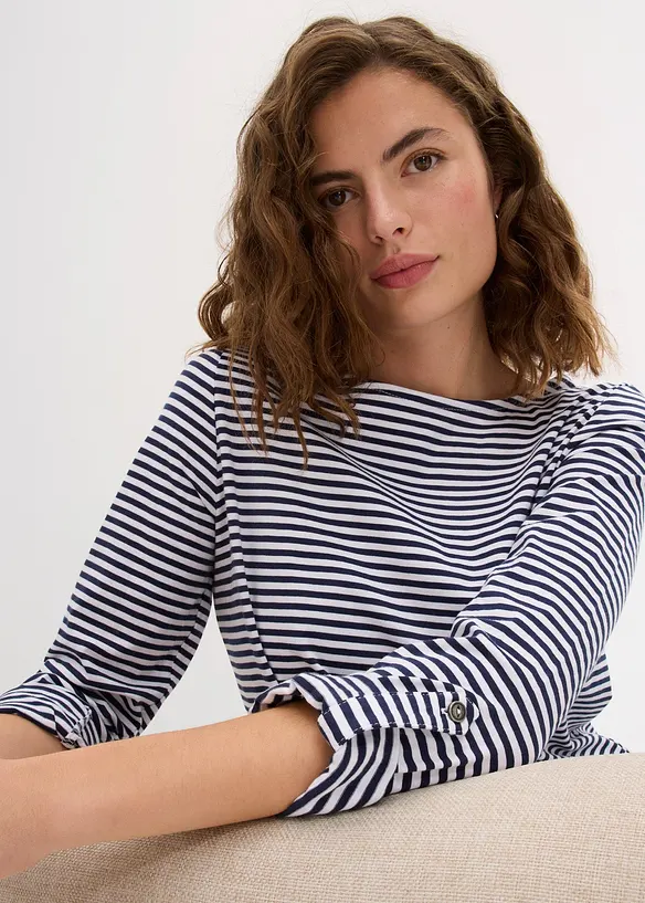 Maglia a maniche lunghe in puro cotone, bonprix